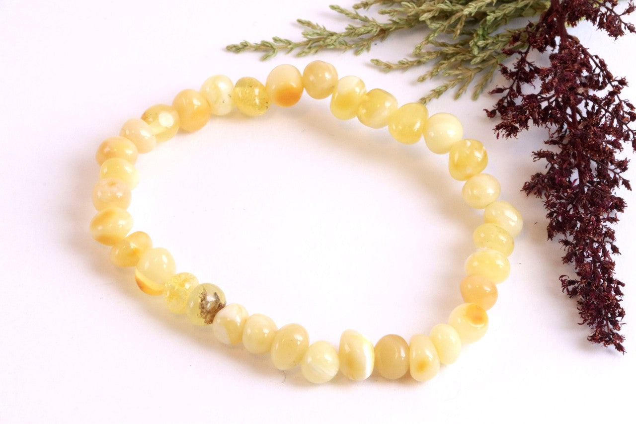 White Amber Bracelet