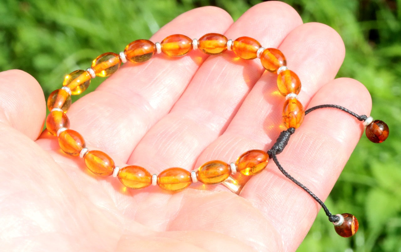 Sparkle Adjustable Amber Bracelet