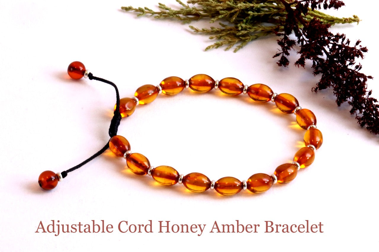 Sparkle Adjustable Amber Bracelet