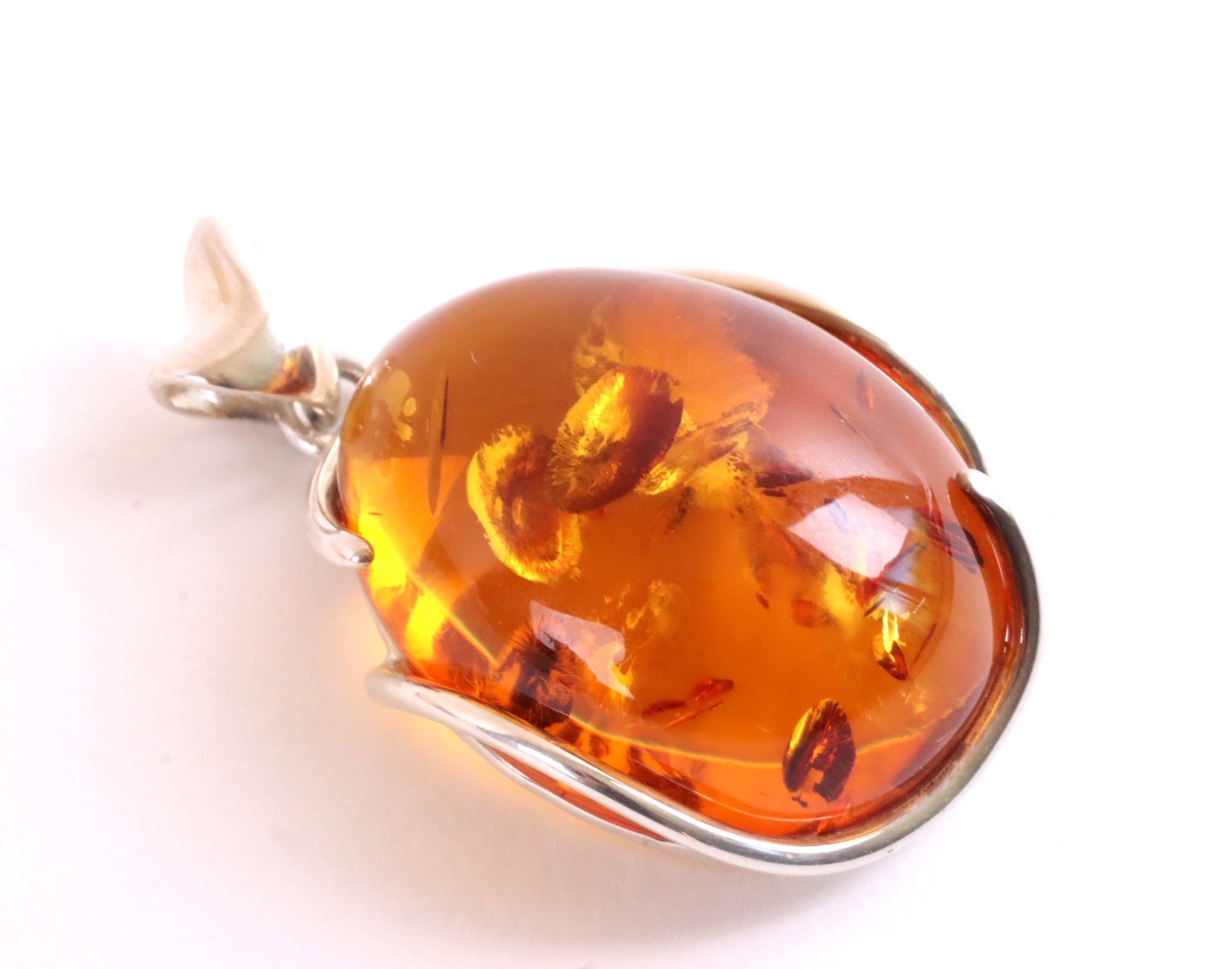 Oval Amber Pendant