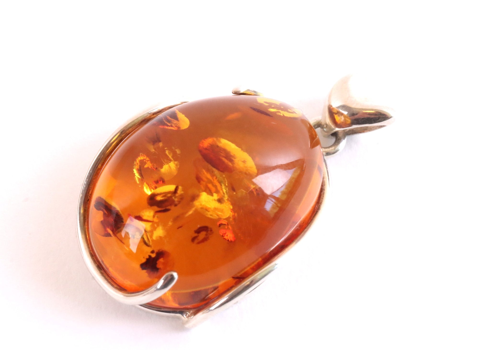 Oval Amber Pendant