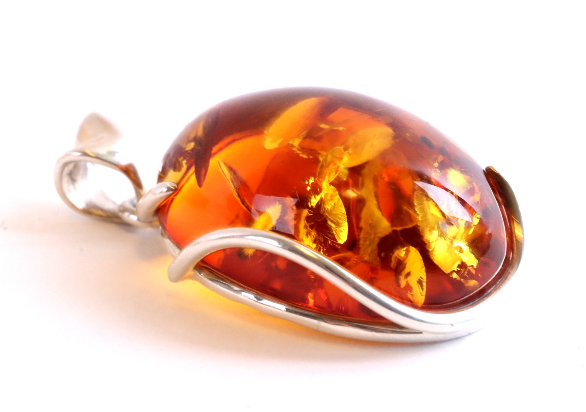 Oval Amber Pendant