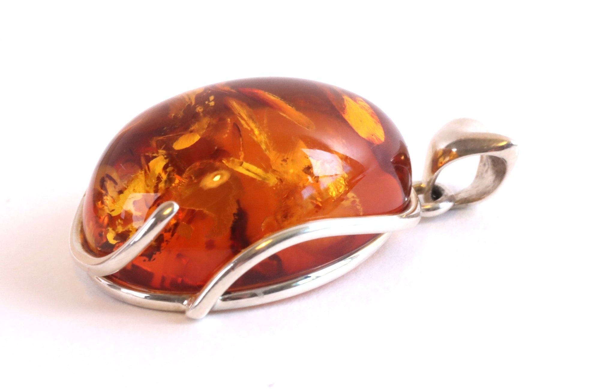 Oval Amber Pendant