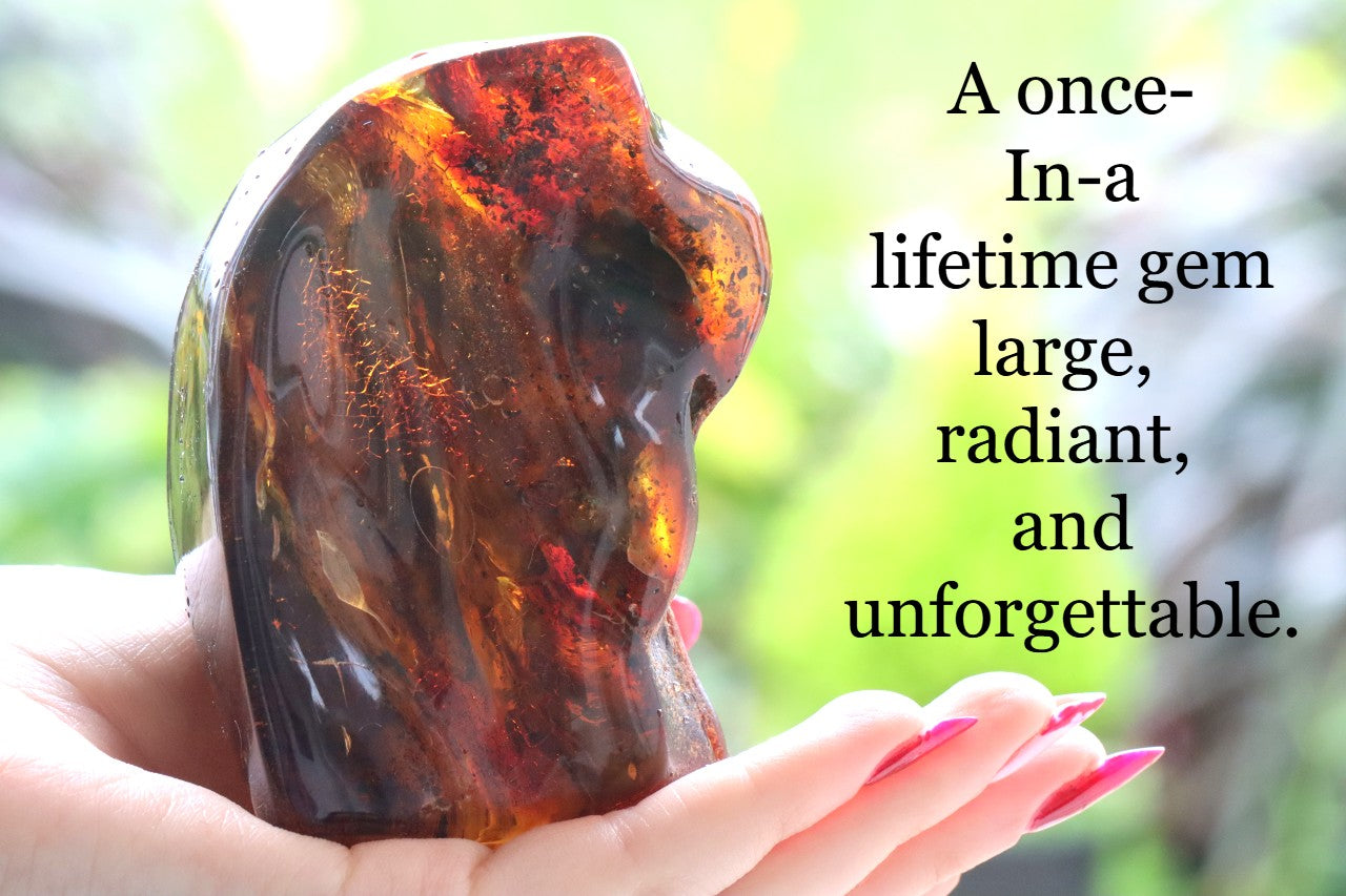 Large Amber Gemstone 159g