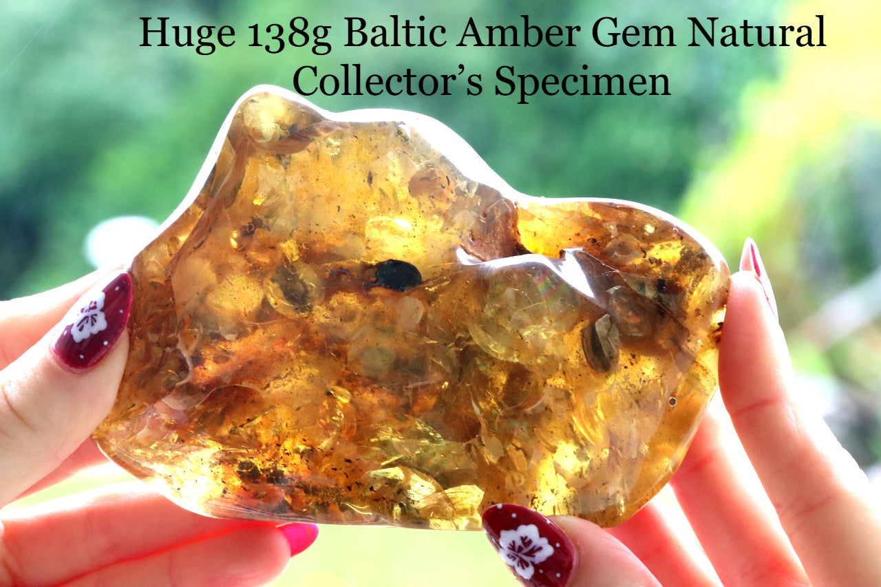 Huge 138g Baltic Amber Gem Natural Collector’s Specimen