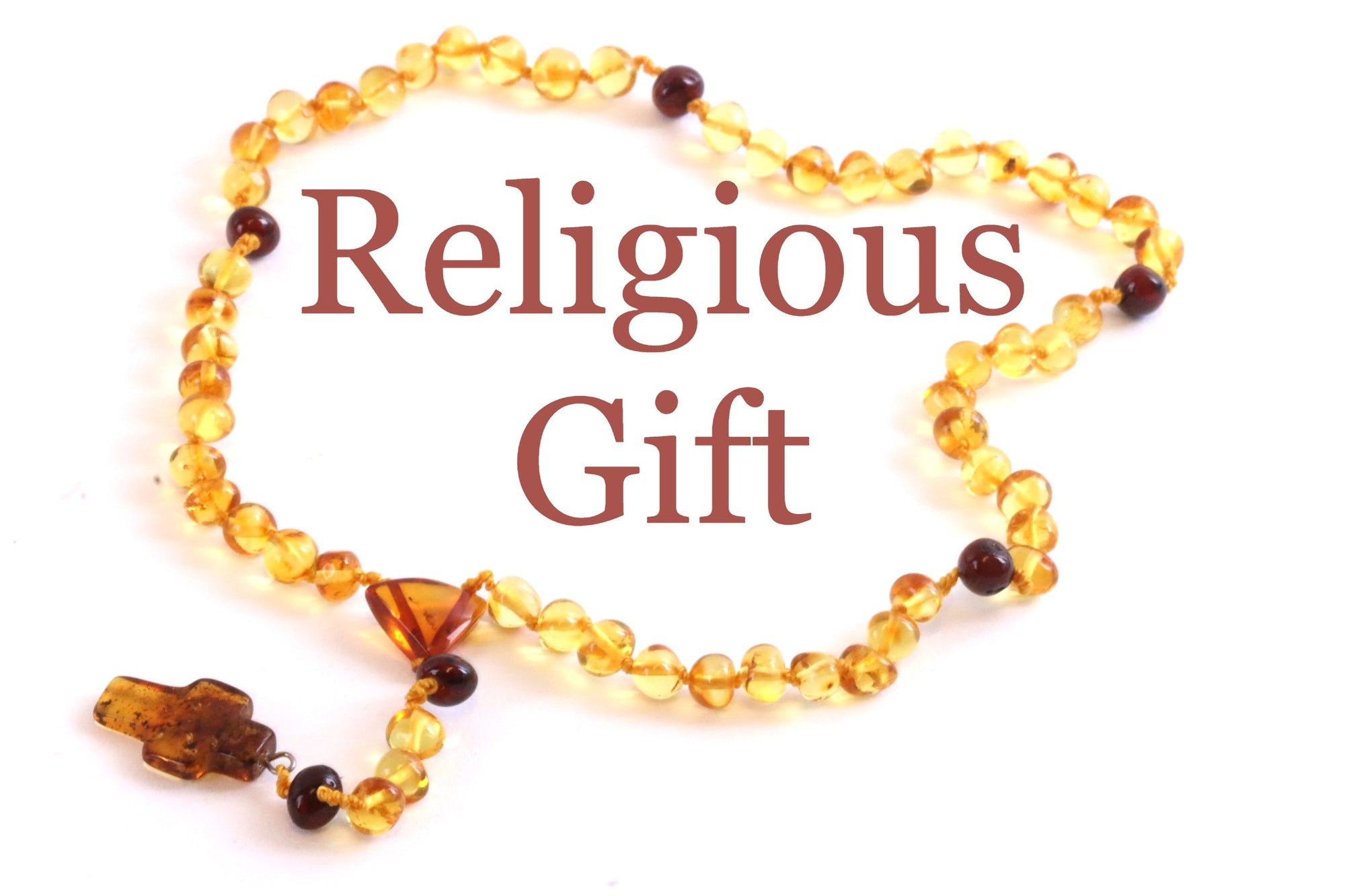 Natural Baltic Amber Beads 5 Decade Rosary.