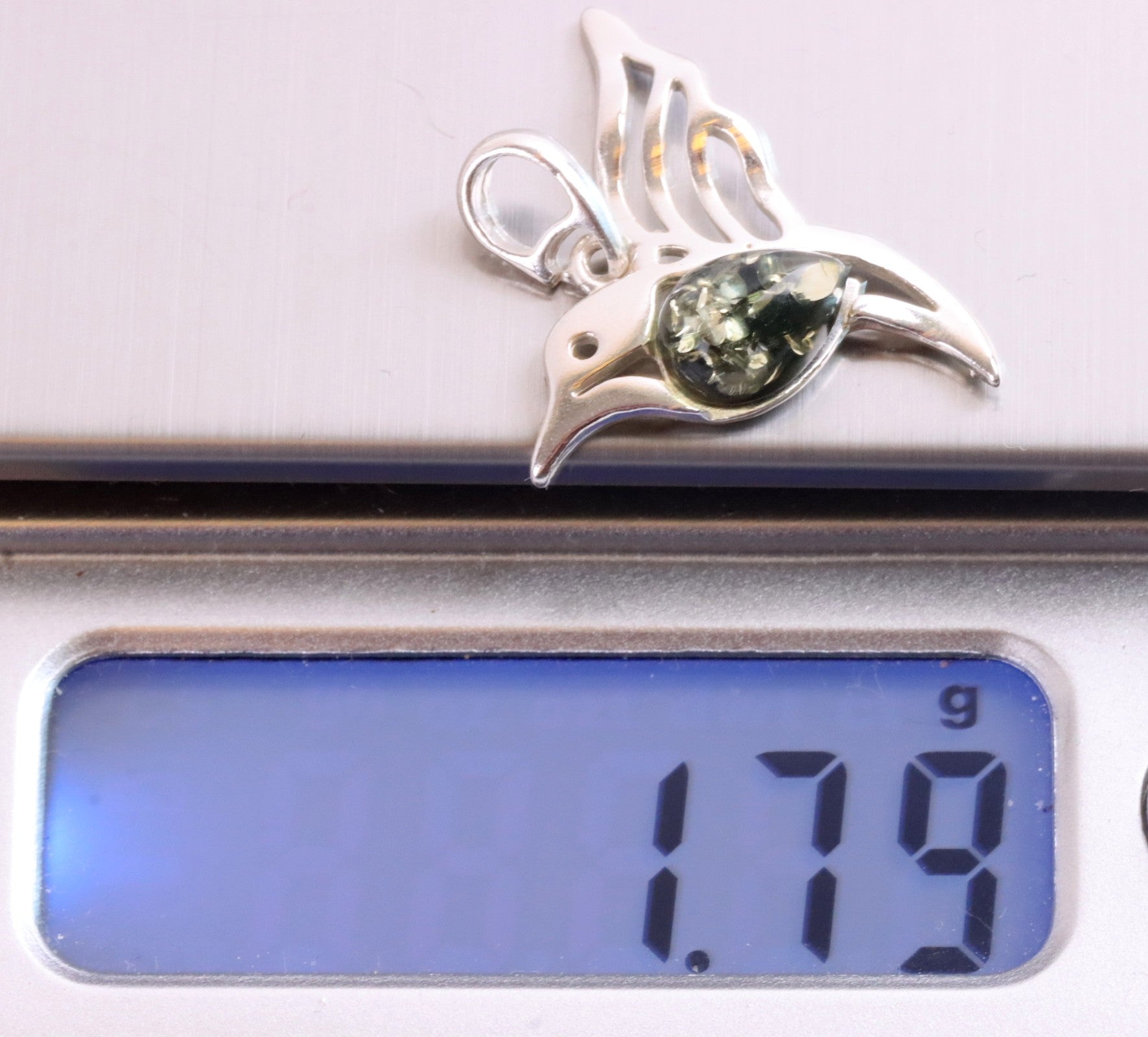 Silver Kingfisher Pendant