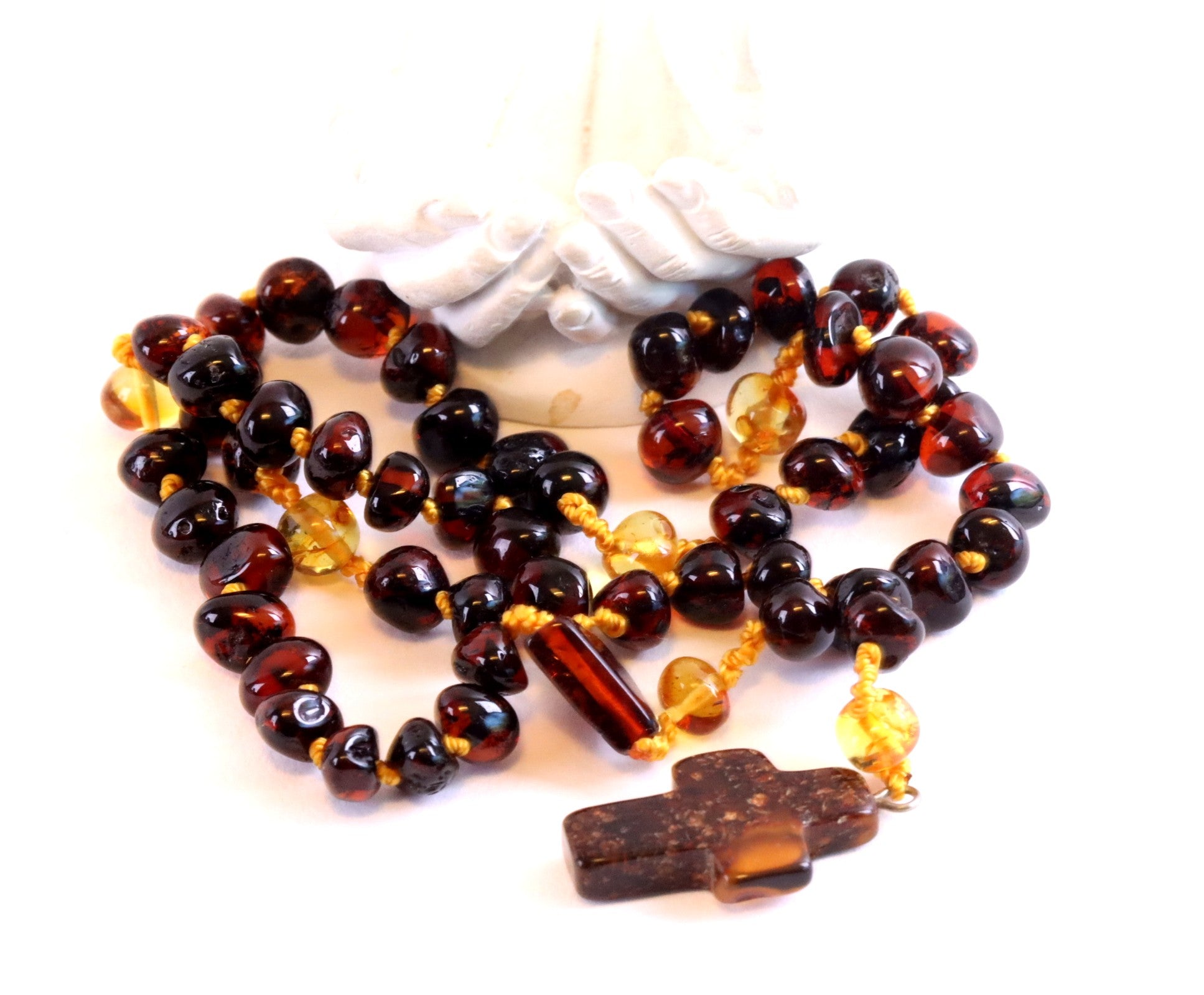 Hand Carved Christian Rosary Beads