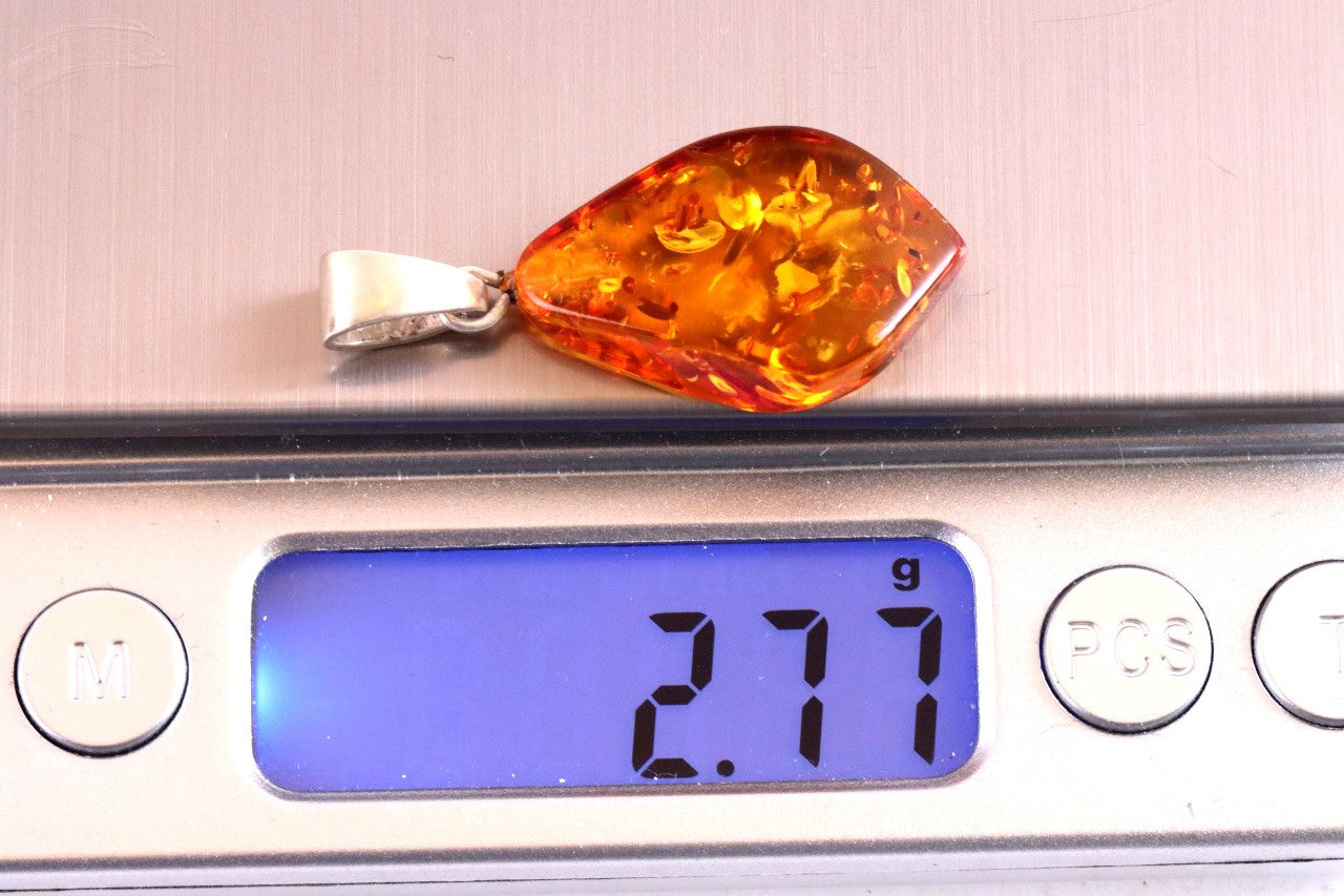 Honey Amber Drop Pendant