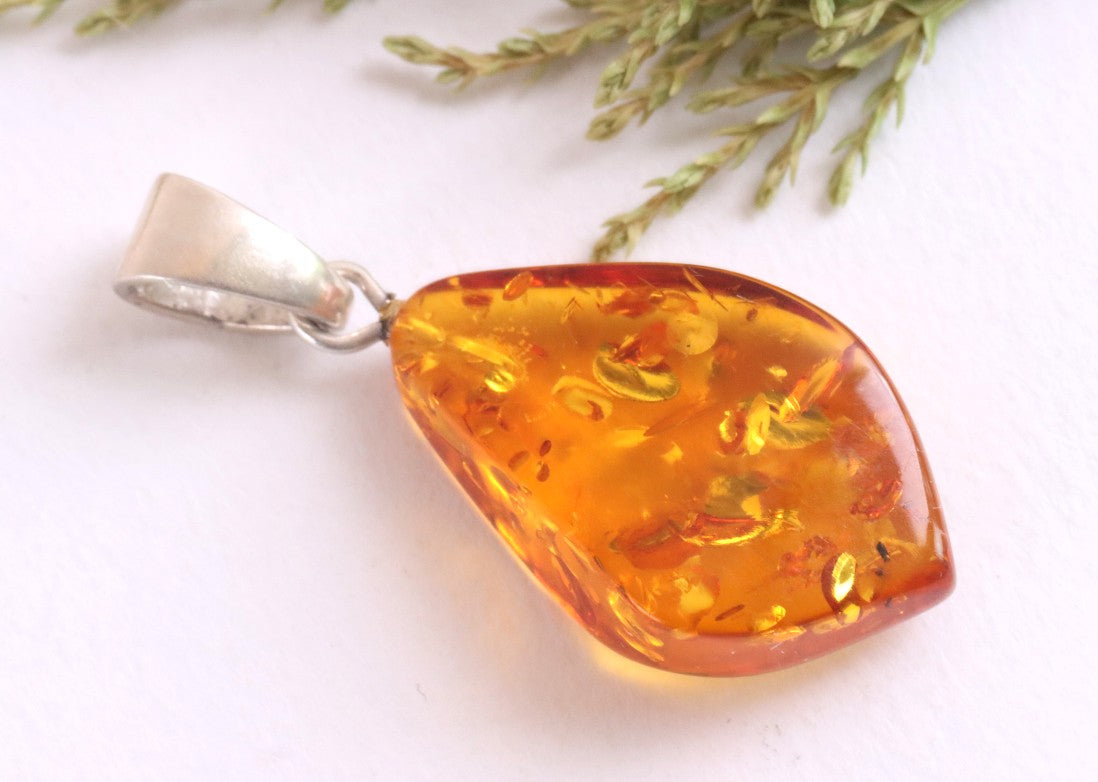 Honey Amber Drop Pendant