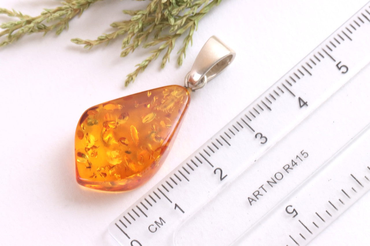Honey Amber Drop Pendant