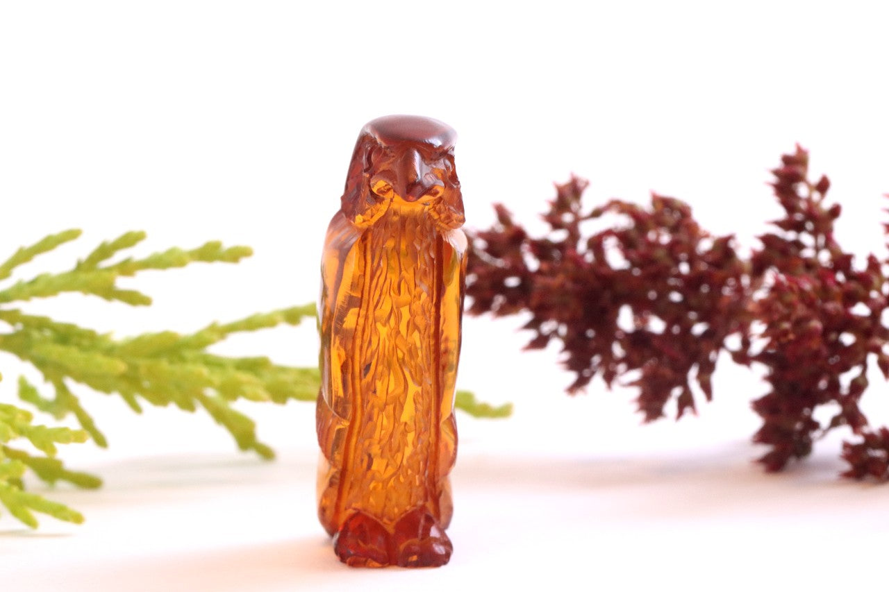 Hand Carved Baltic Amber Eagle Figurine