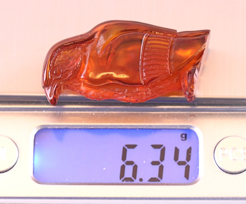 Hand Carved Baltic Amber Eagle Figurine