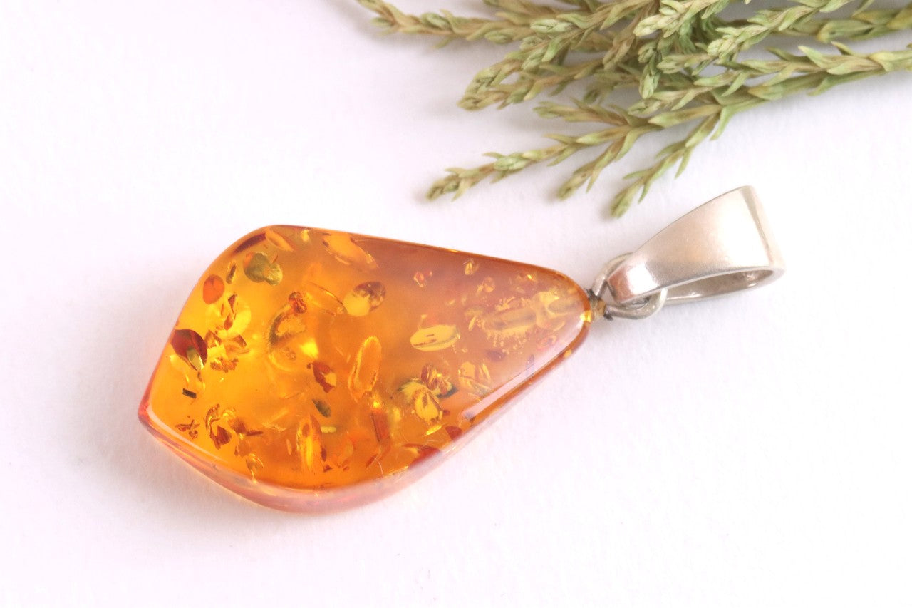Honey Amber Drop Pendant
