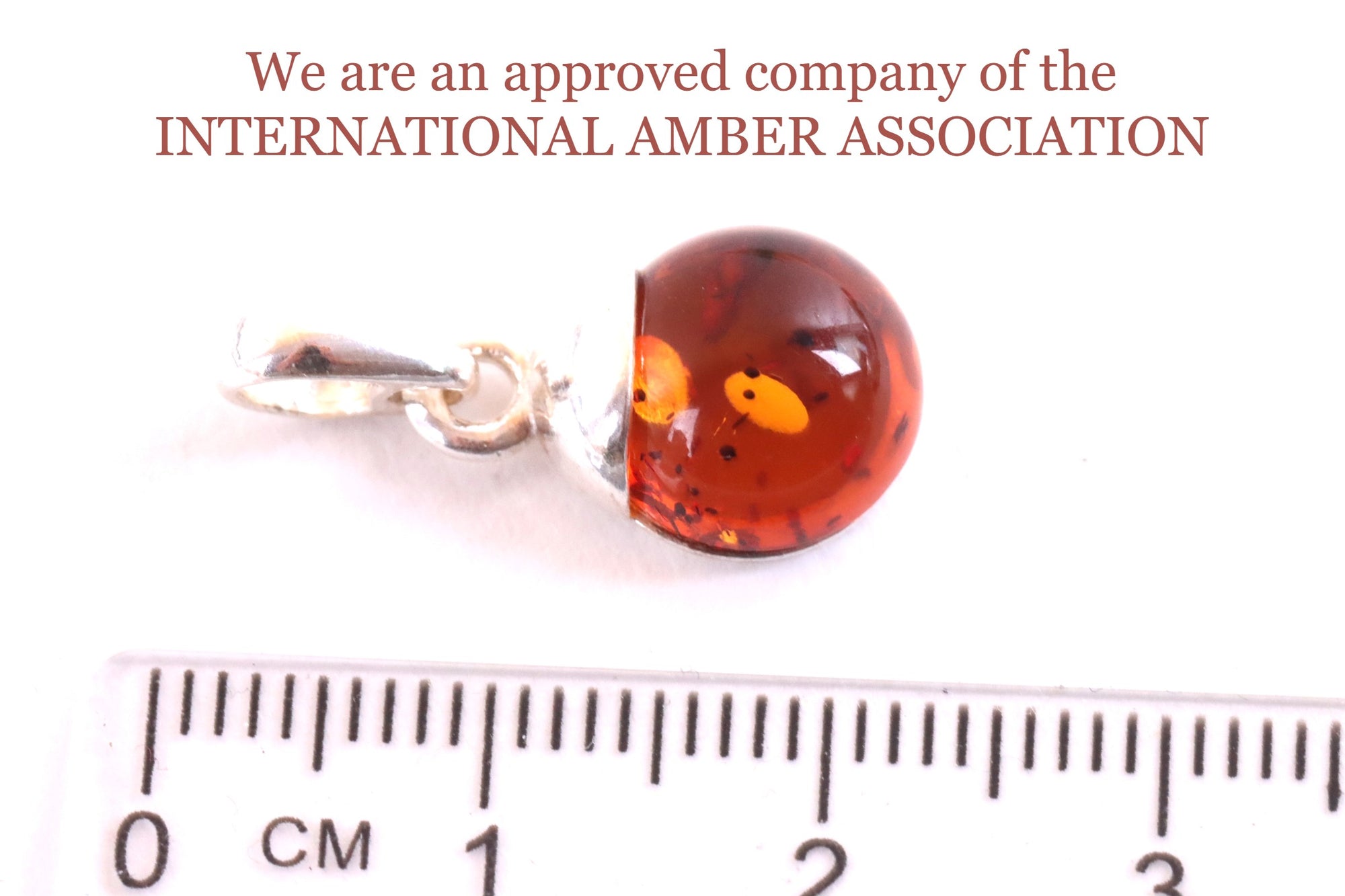 Sterling Silver Small Honey Amber Pendant