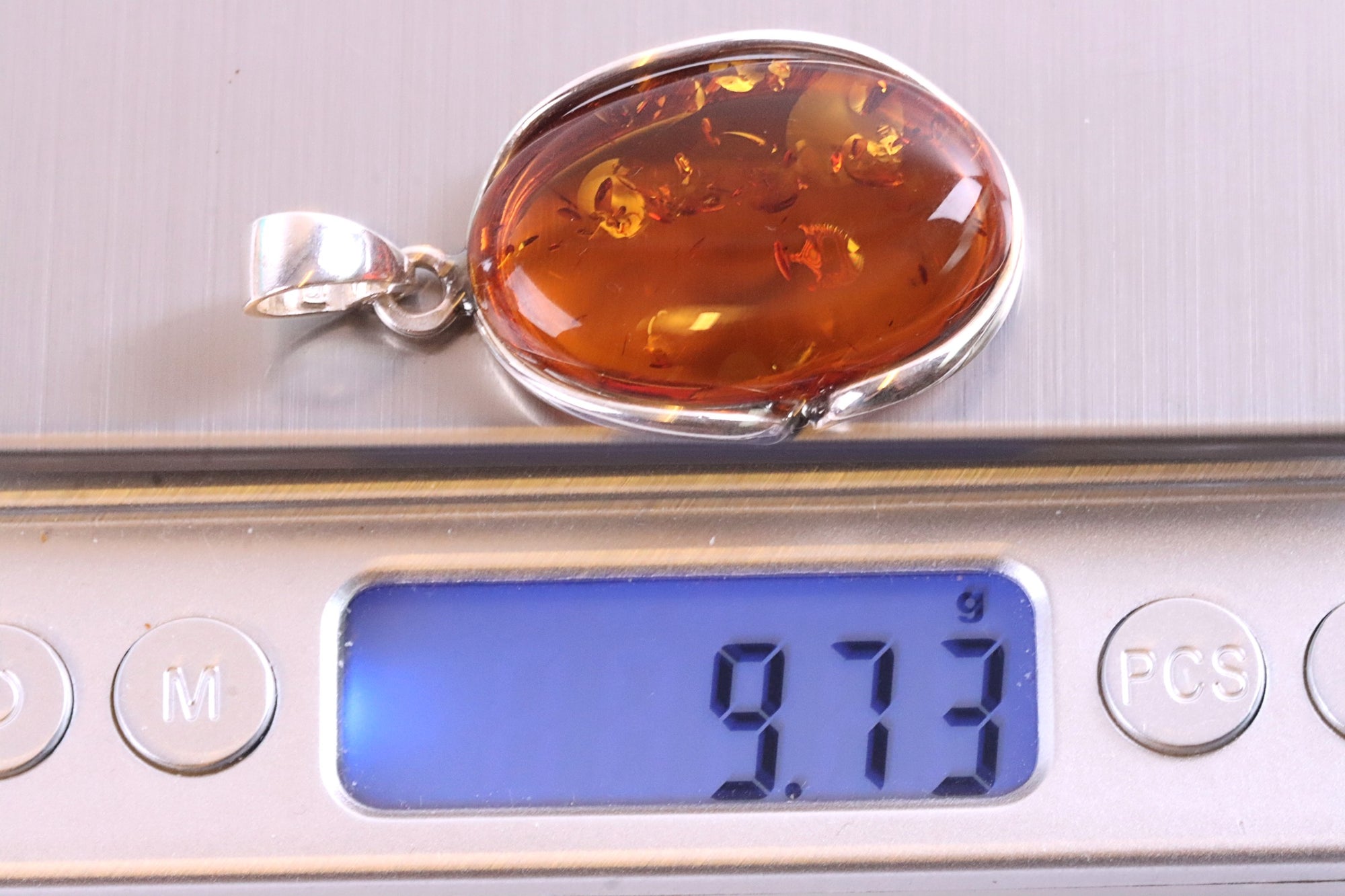 Sterling Silver Baltic Amber Pendant