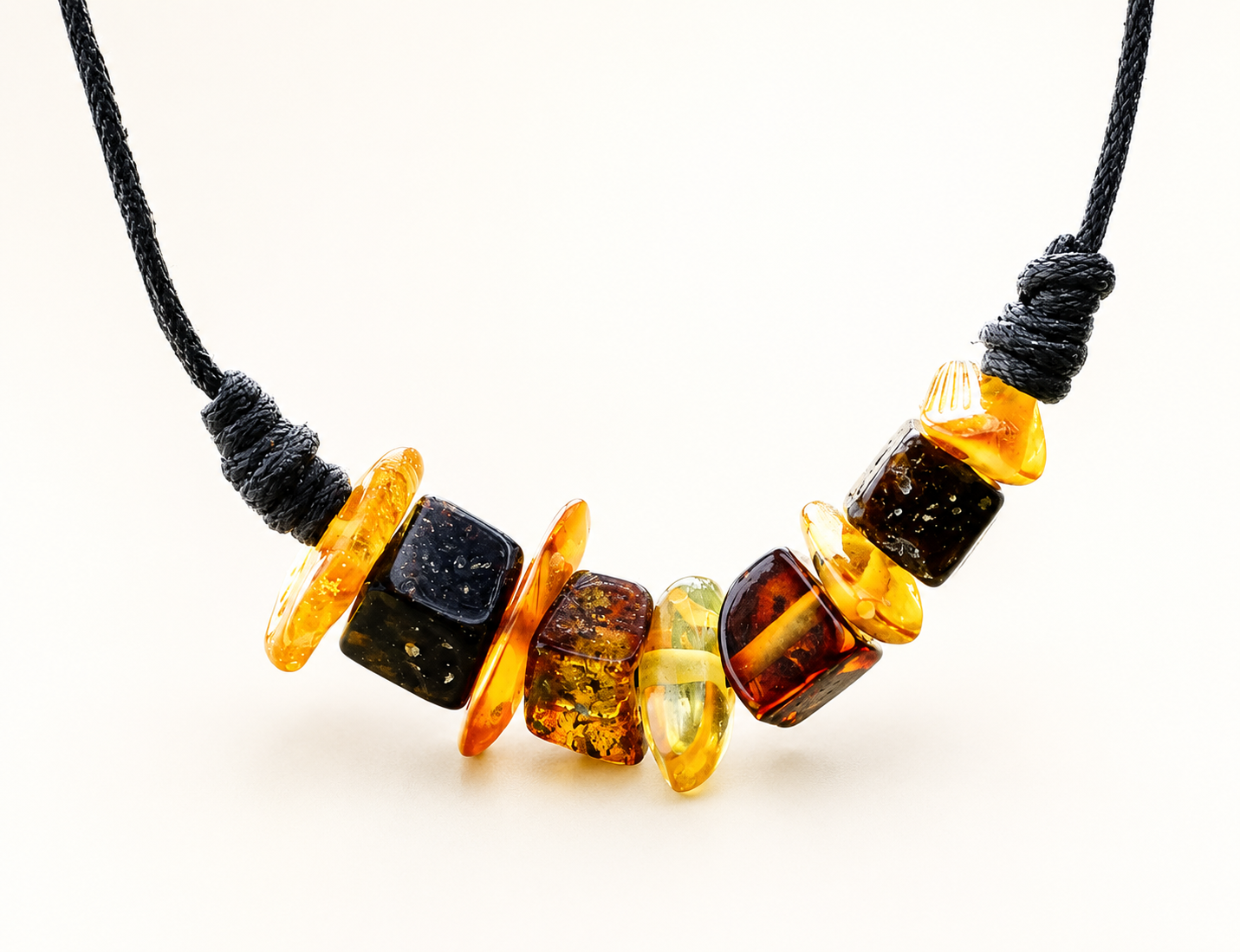 Amber Amulet Pendant Necklace
