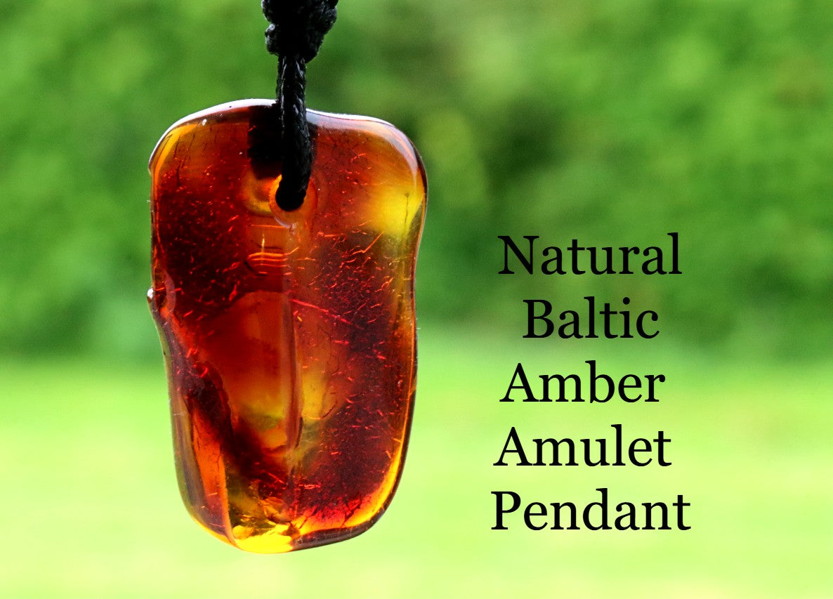 Natural Baltic Amber Amulet Pendant