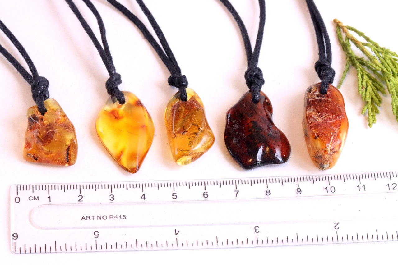 Family Gift Set – 5 Natural Baltic Amber Pendants