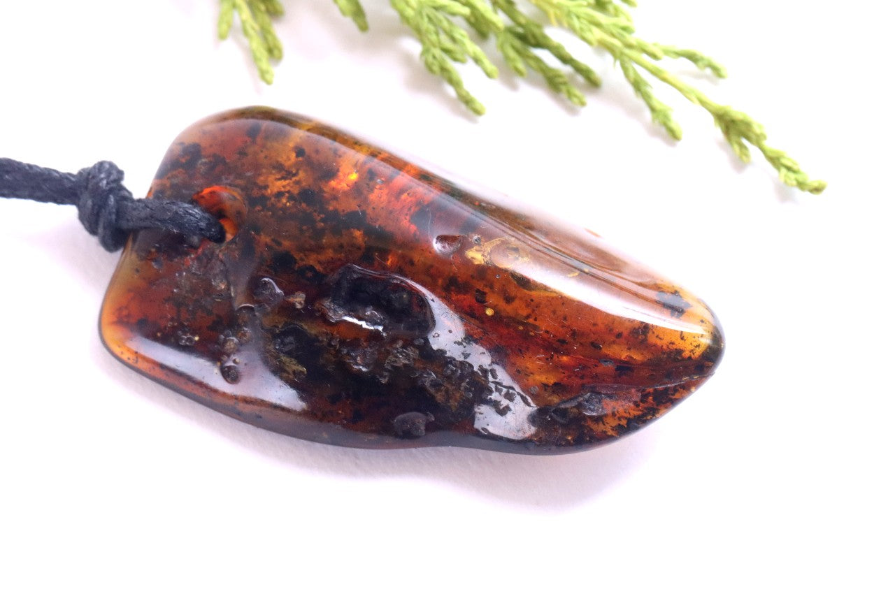 Large Amber Amulet Pendant