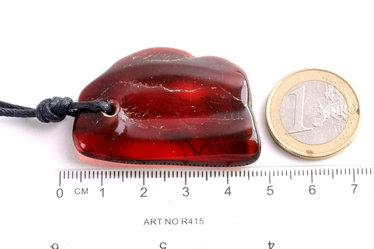 Natural Handmade Amber Amulet Pendant