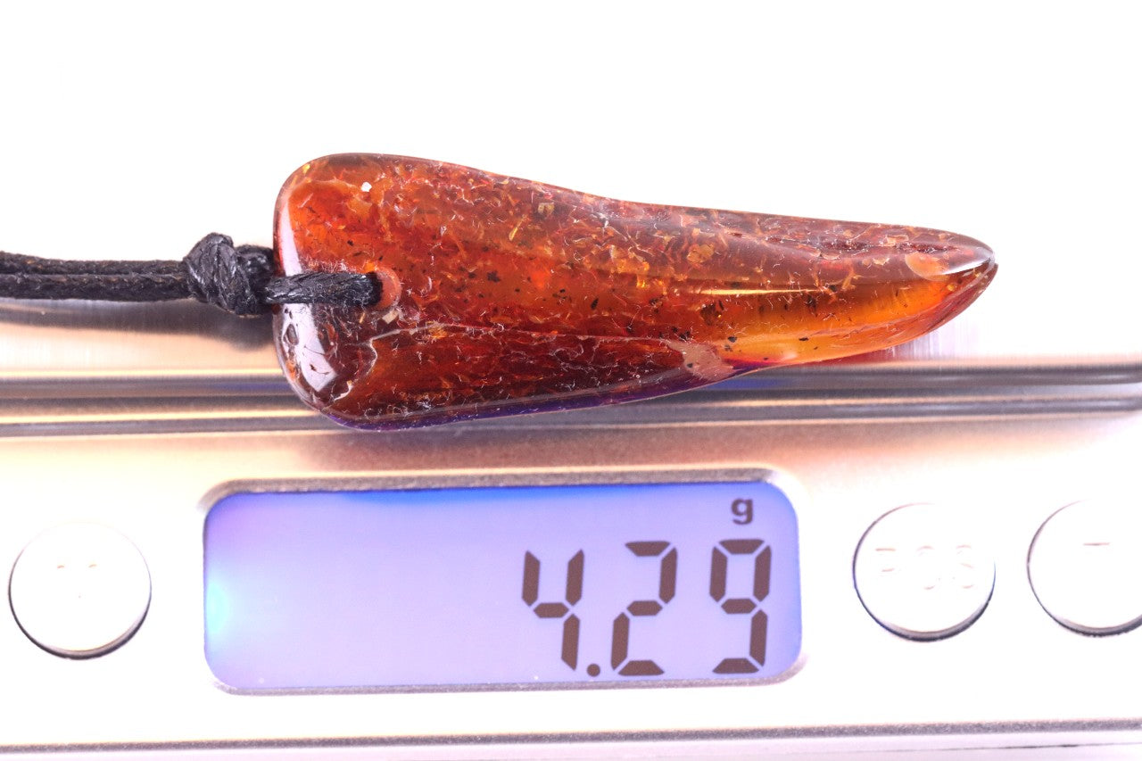 Handmade Baltic Amber Amulet Pendant