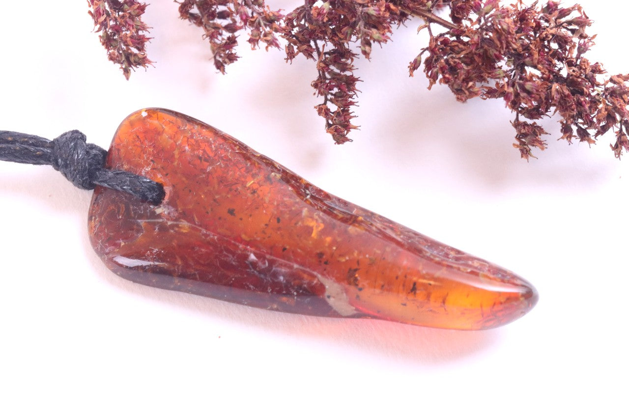 Handmade Baltic Amber Amulet Pendant
