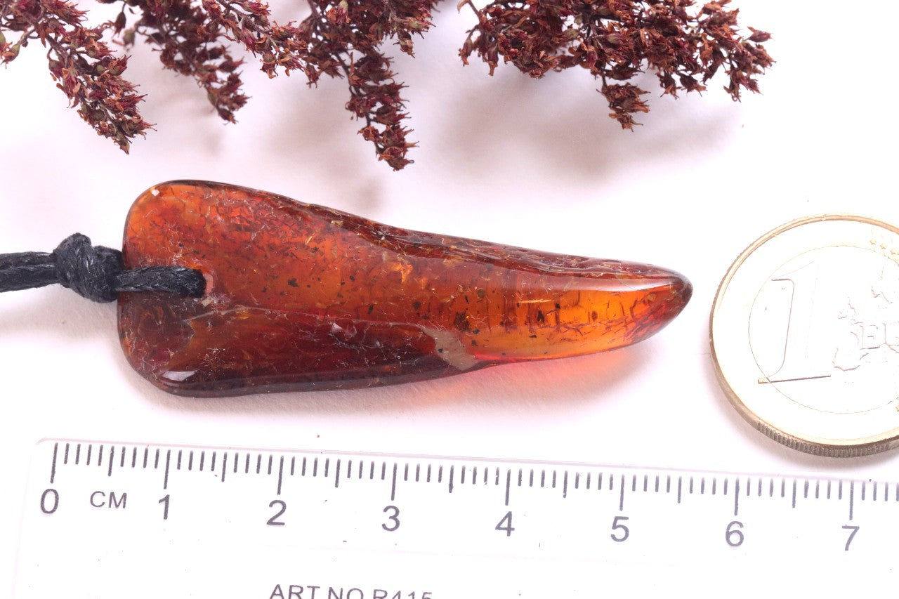 Handmade Baltic Amber Amulet Pendant