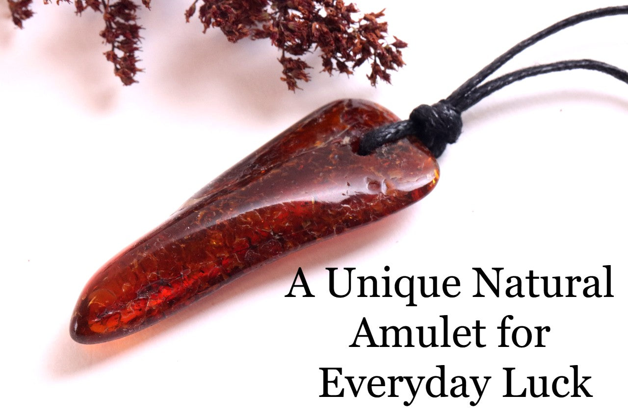 Handmade Baltic Amber Amulet Pendant