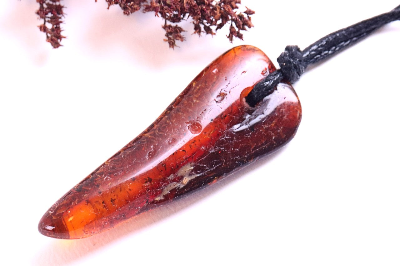 Handmade Baltic Amber Amulet Pendant