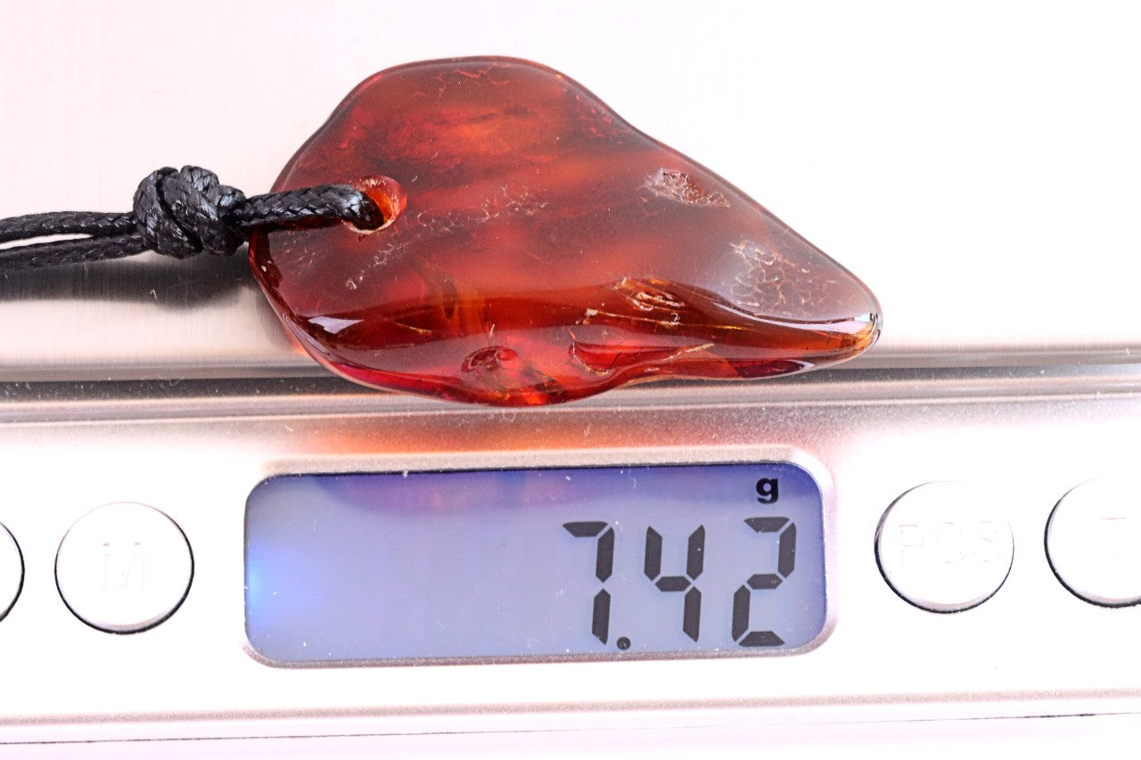 Amber Gemstone Amulet Pendant Necklace