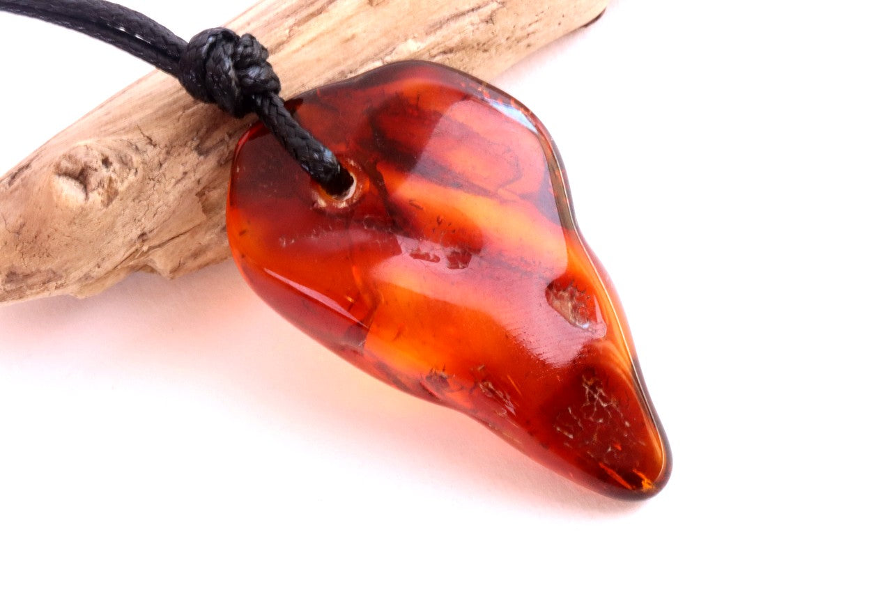 Amber Gemstone Amulet Pendant Necklace