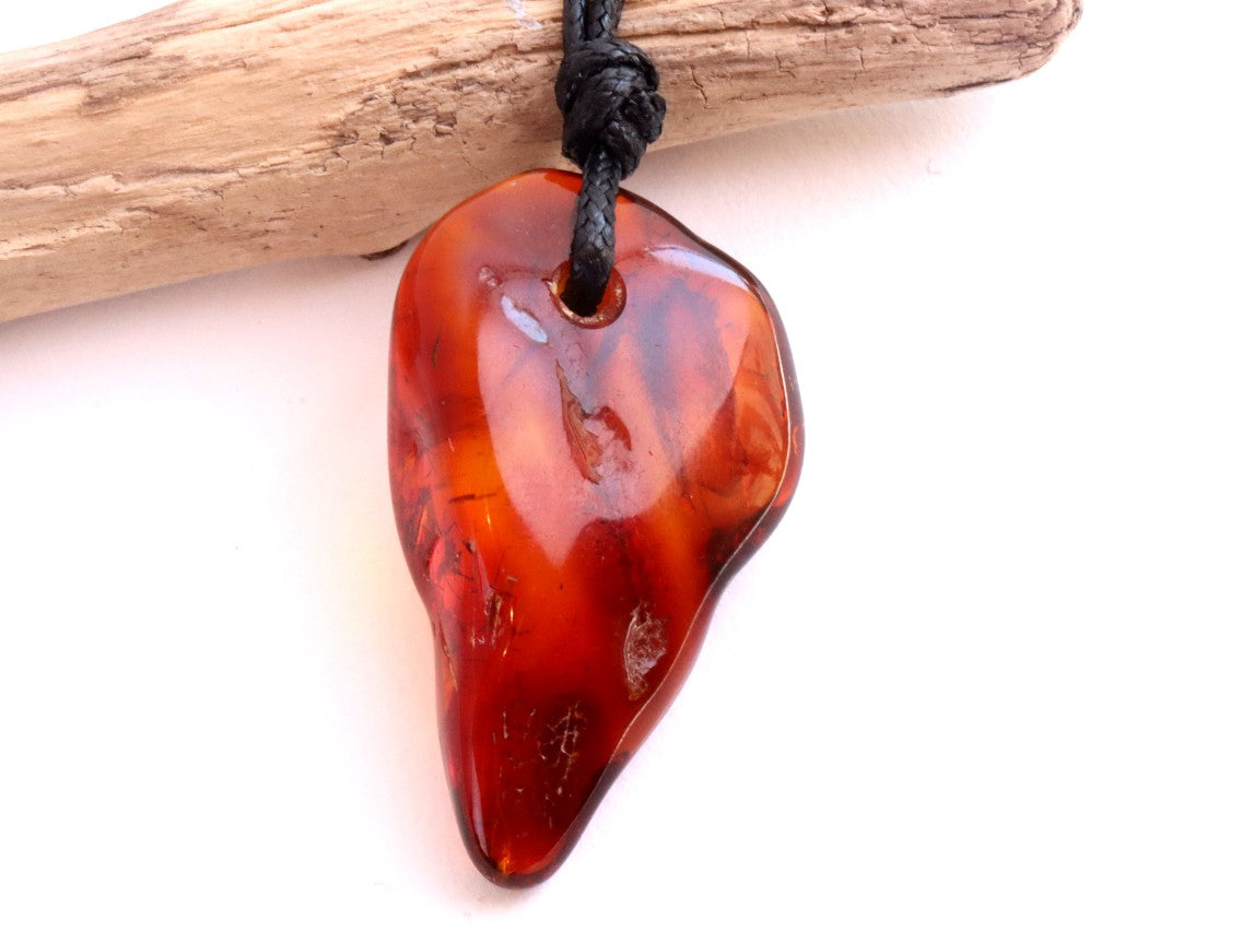 Amber Gemstone Amulet Pendant Necklace