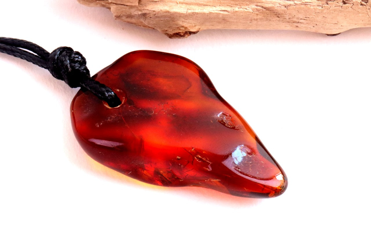 Amber Gemstone Amulet Pendant Necklace