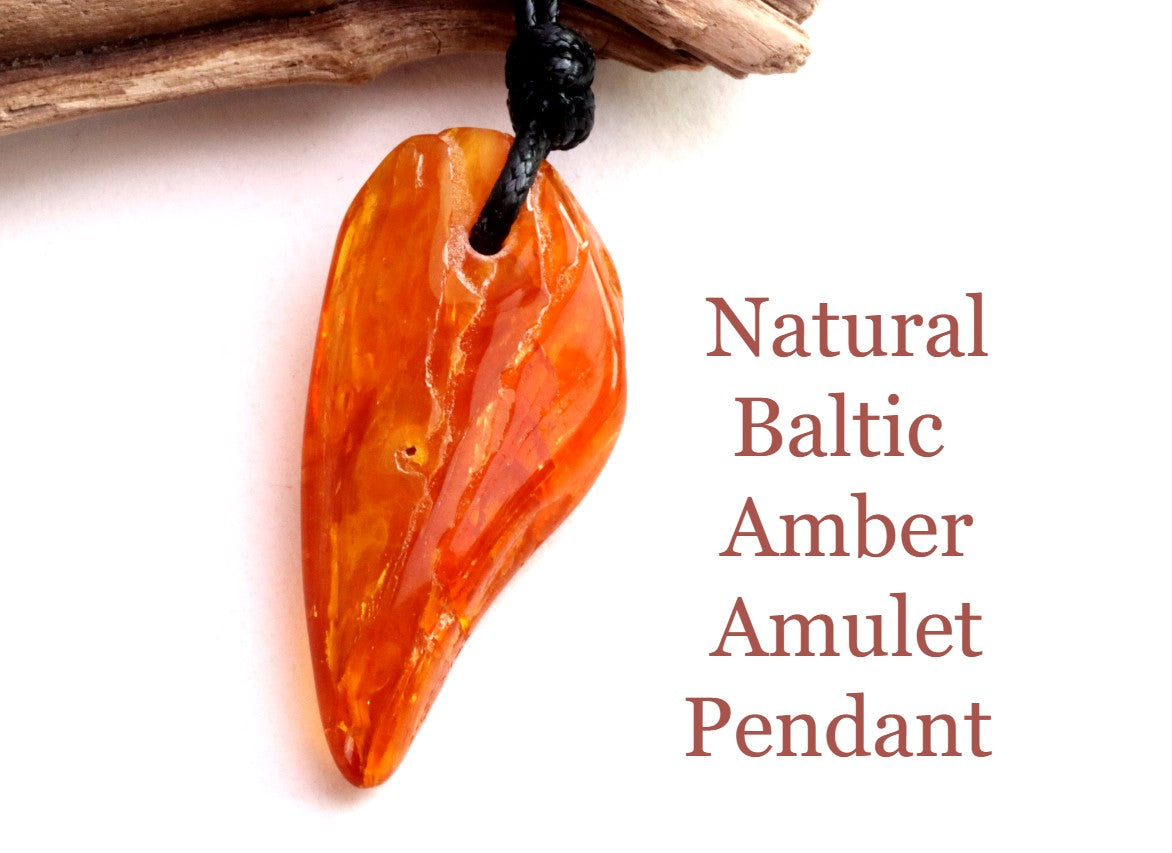Natural Baltic Amber Amulet Pendant