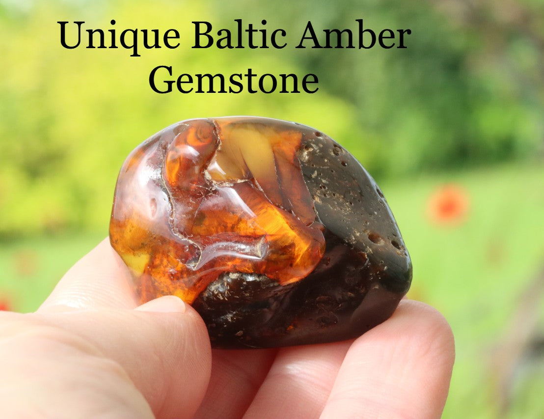 Unique Baltic Amber Gemstone Presentation Box Included