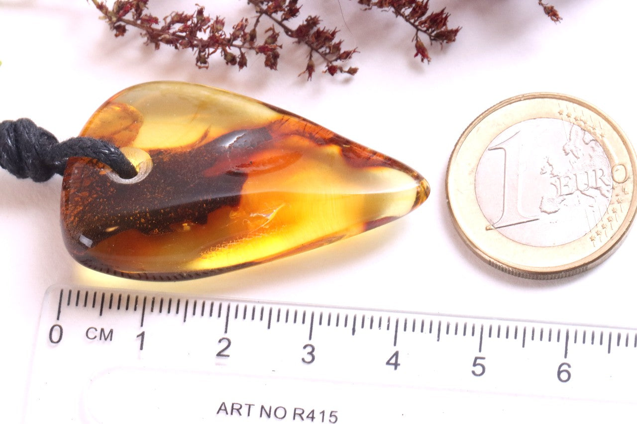 Natural Handmade Baltic Amber Amulet – One-of-a-Kind Eco Jewelry