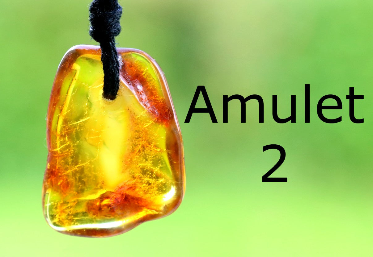 Amber Amulet Gift Pair – Set of 2 Baltic Amber Pendants