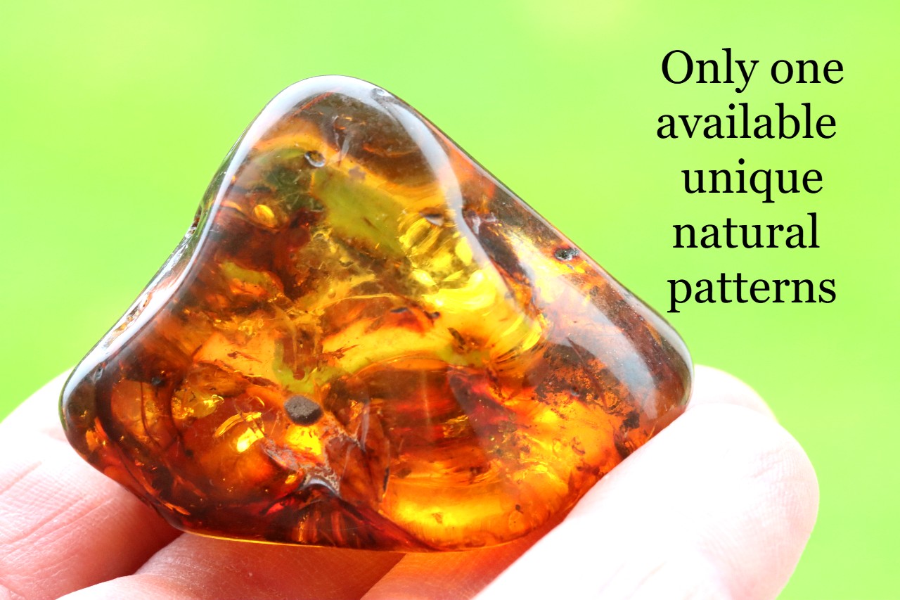Smooth Fossil Gem with Energy Wellness