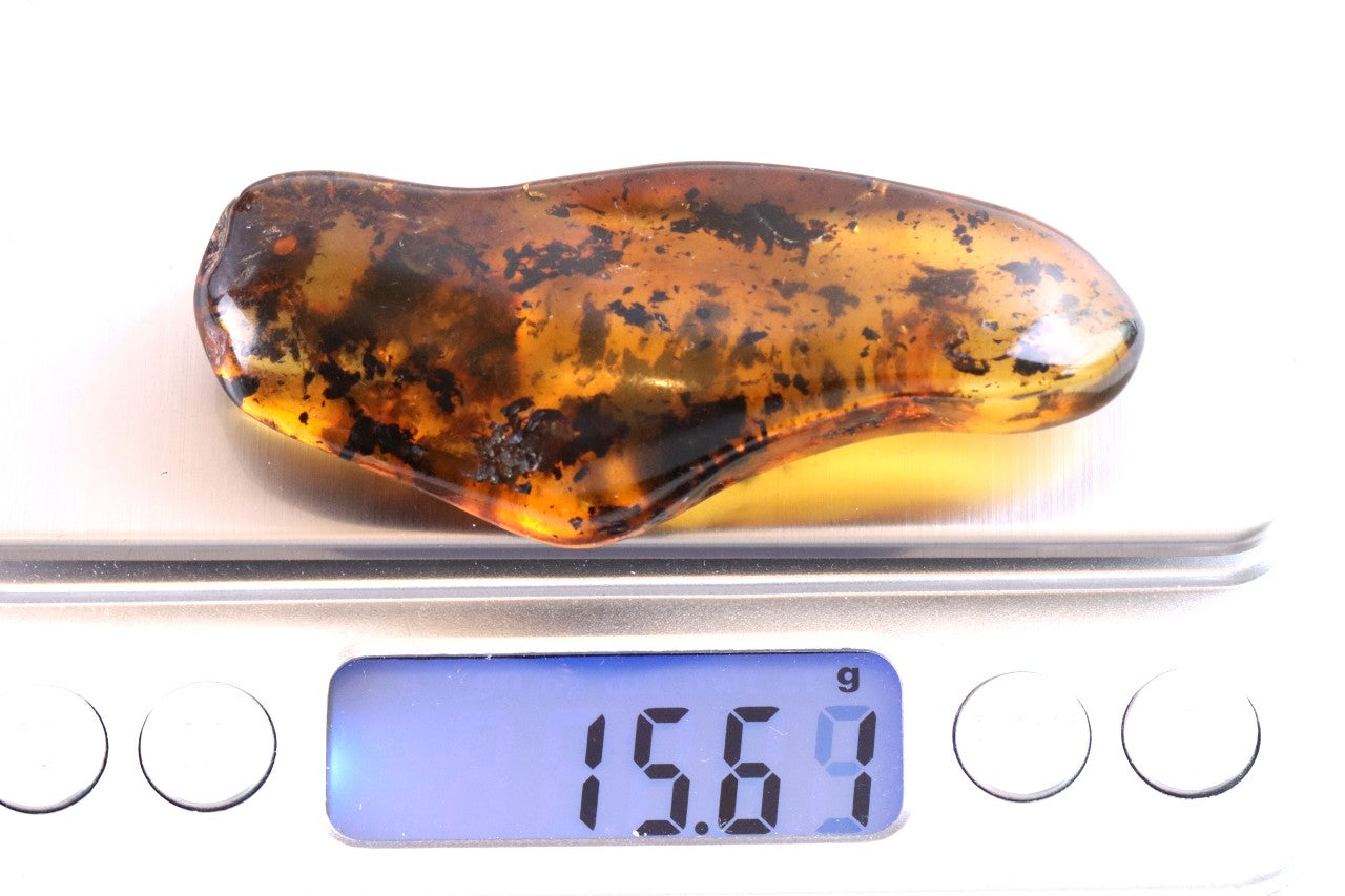 Natural Amber Worry Stone – One-of-a-Kind