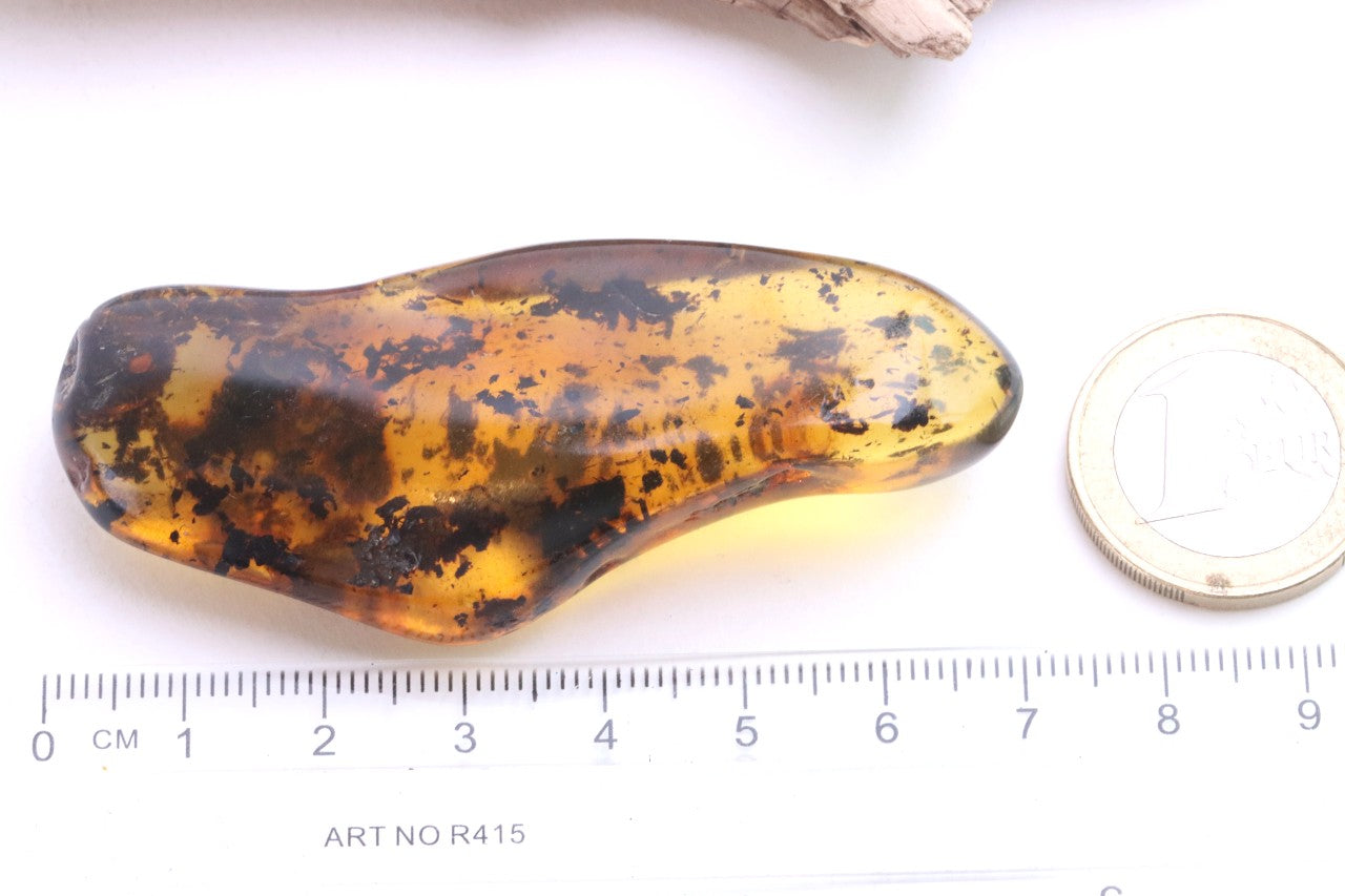 Natural Amber Worry Stone – One-of-a-Kind