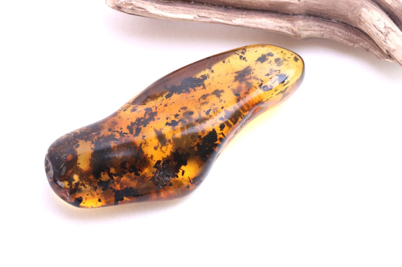 Natural Amber Worry Stone – One-of-a-Kind