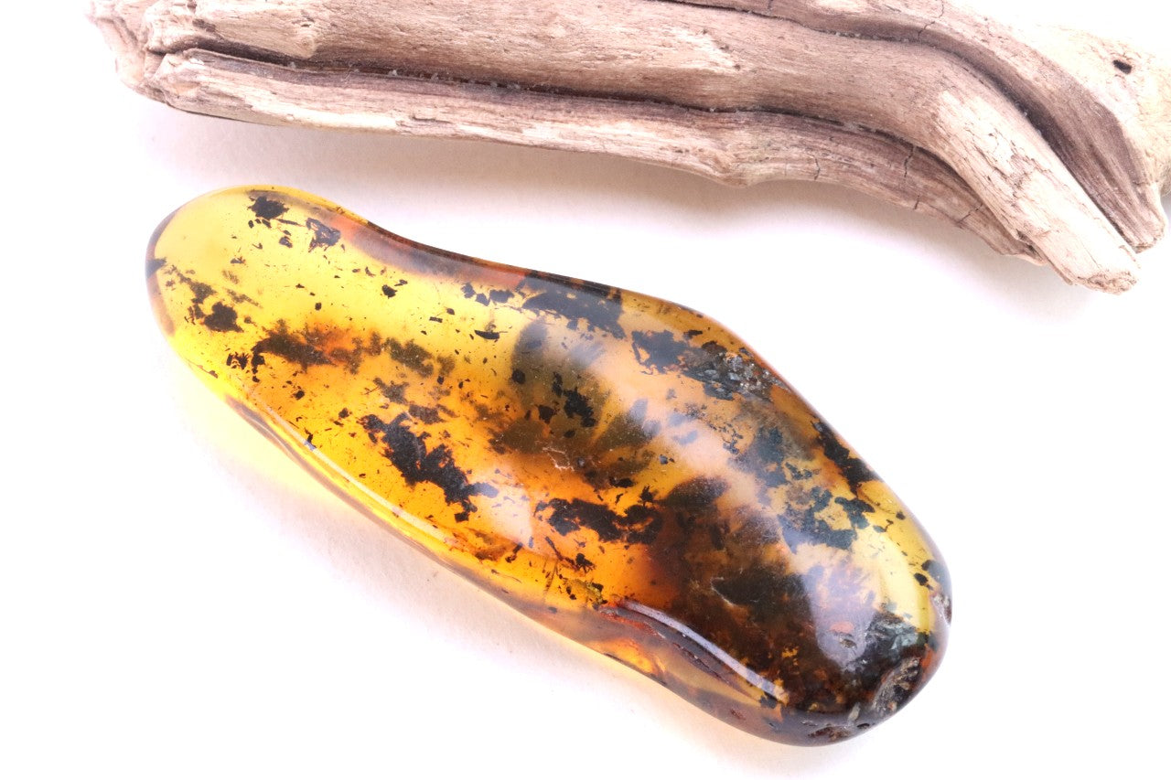 Natural Amber Worry Stone – One-of-a-Kind