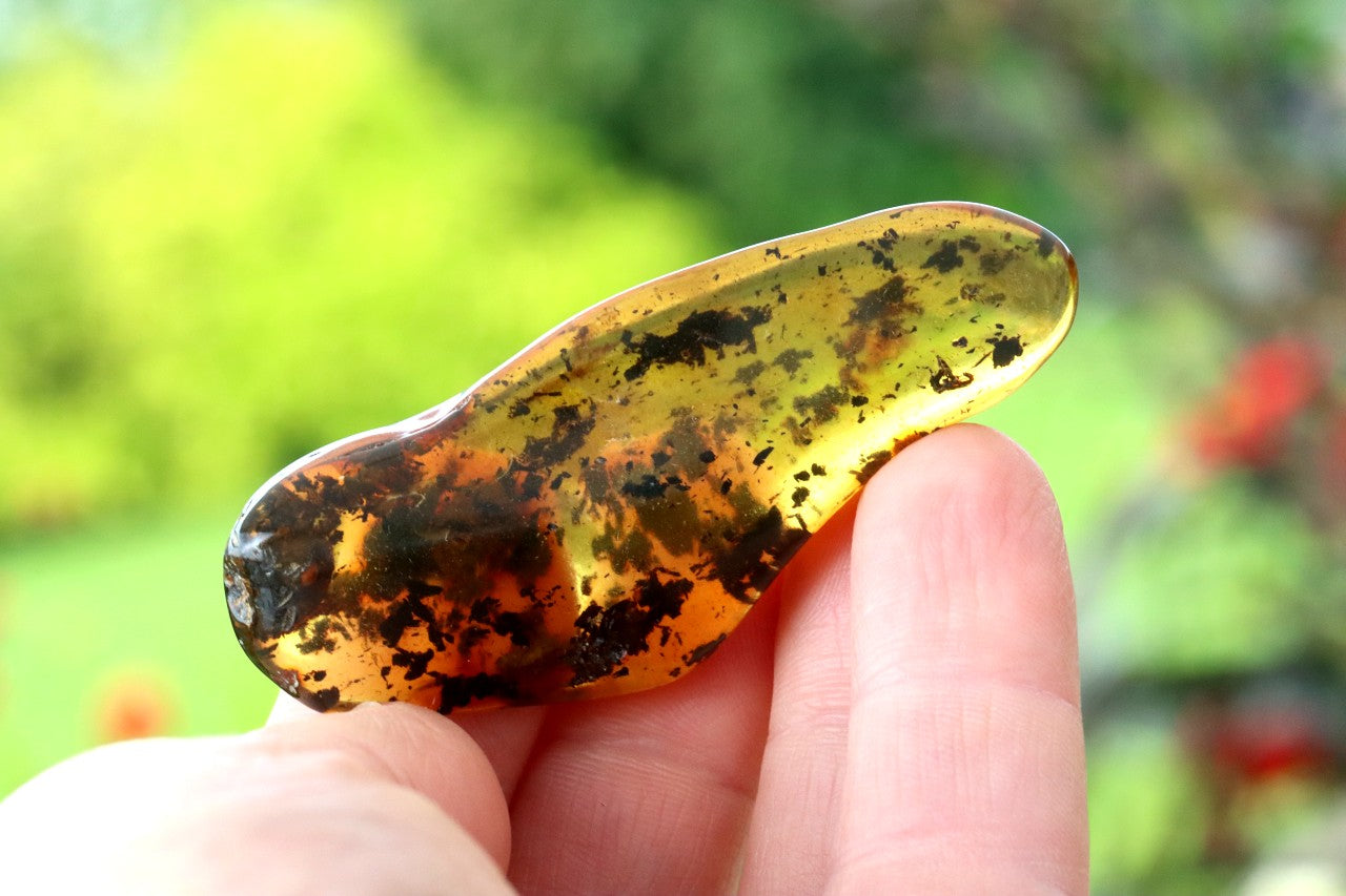 Natural Amber Worry Stone – One-of-a-Kind