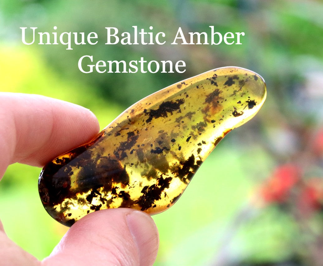 Natural Amber Worry Stone – One-of-a-Kind