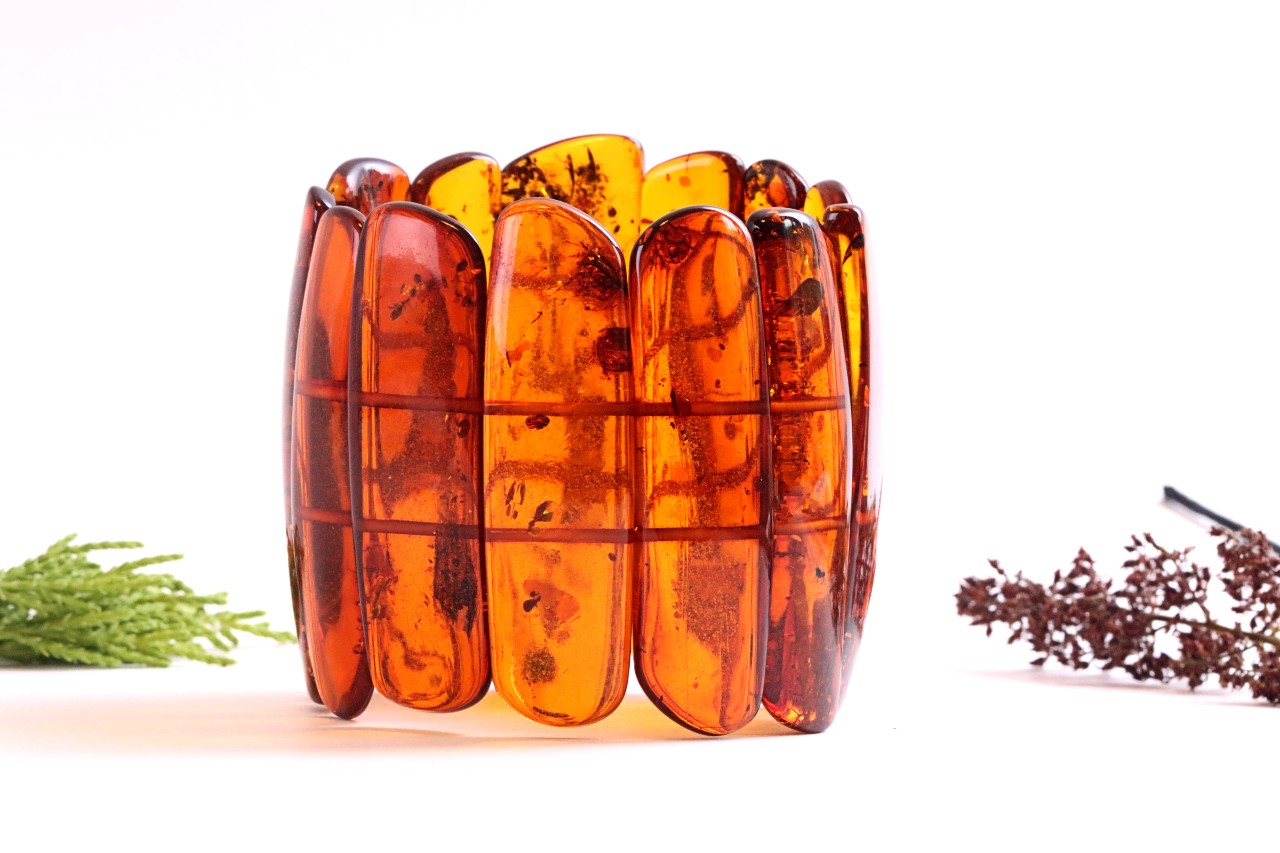Statement Baltic Amber Bracelet – 80g Massive Natural Gemstone Bangle
