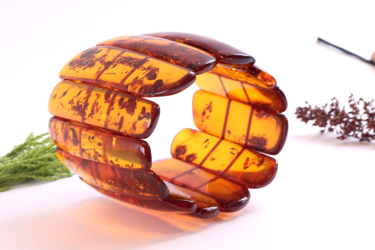 Statement Baltic Amber Bracelet – 80g Massive Natural Gemstone Bangle