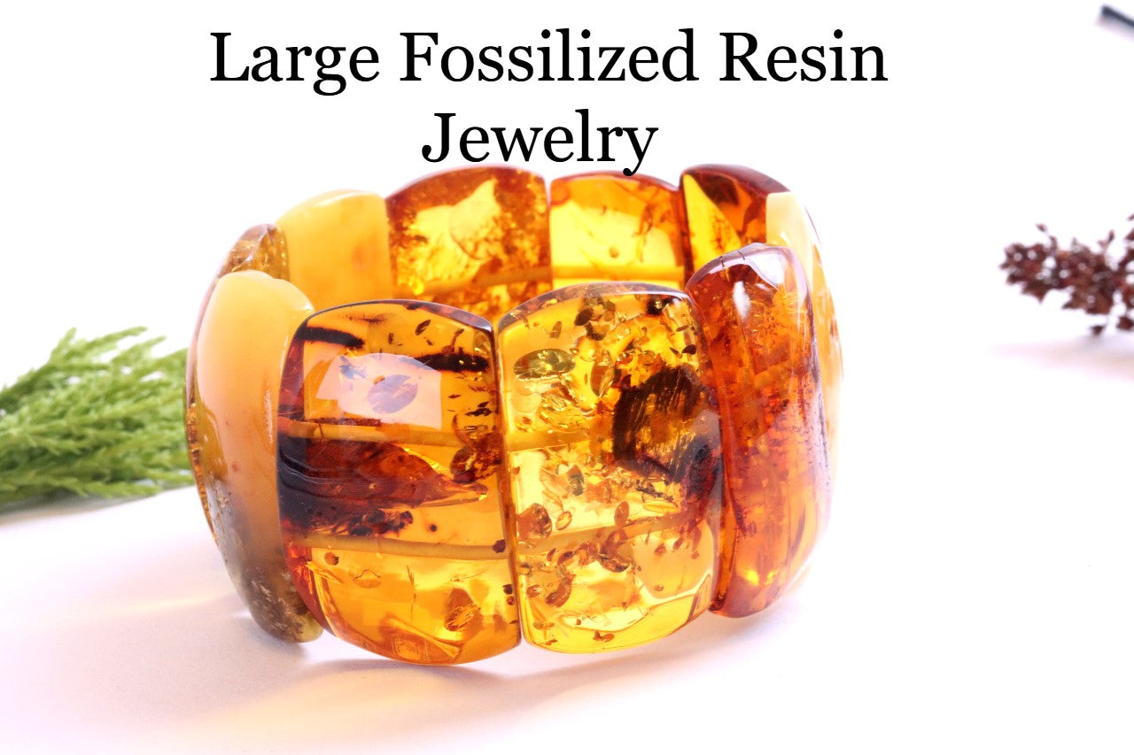 Natural Baltic Amber Statement Bracelet – 56g Massive Gemstone Bangle