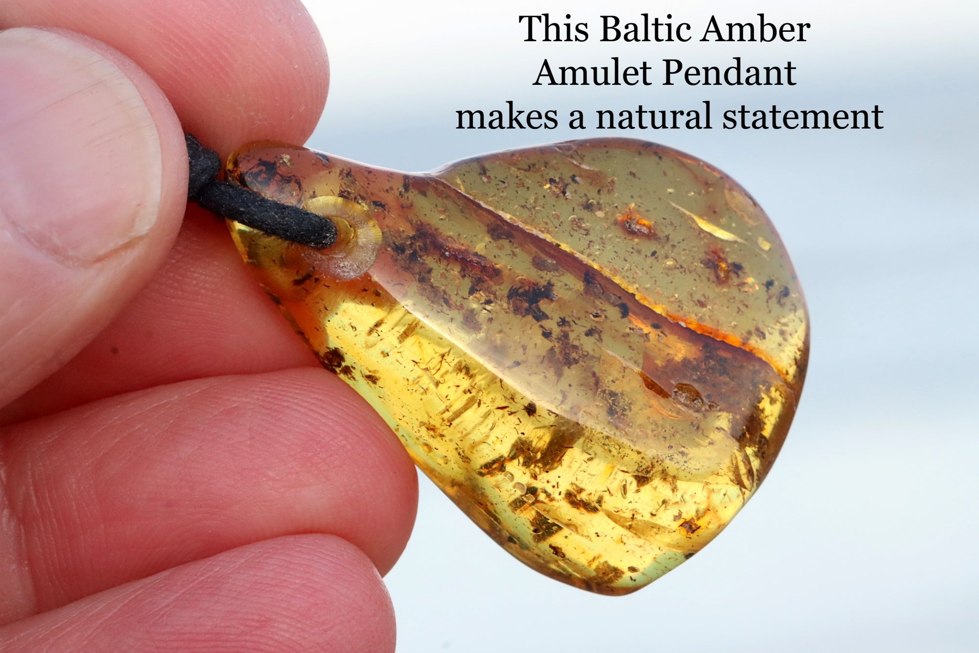Natural Handmade Baltic Amber Amulet