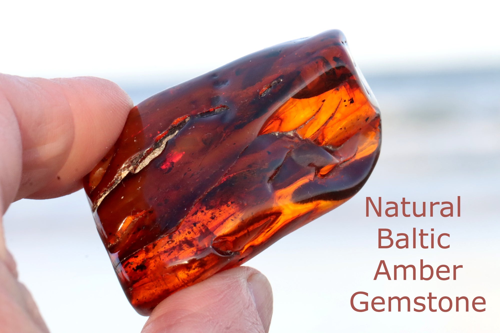 Natural Baltic Amber Gemstone / 21g Calming Meditation Stone